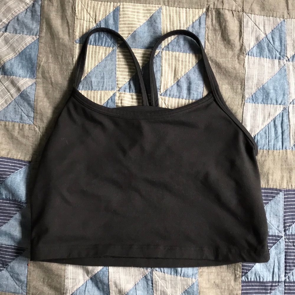 Aerie offline black tank sports bra size medium